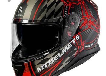 KASK  THUNDER 3 SV ISLE OF MAN LOGO WYŚCIGÓW Mat Black Red