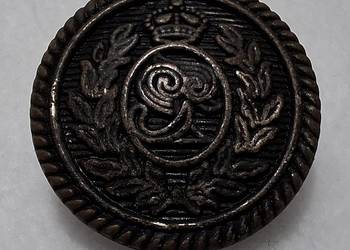 Guzik na stopce, Herb, liść laurowy, korona, 20x7mm, nr.3 (Kolekcje)