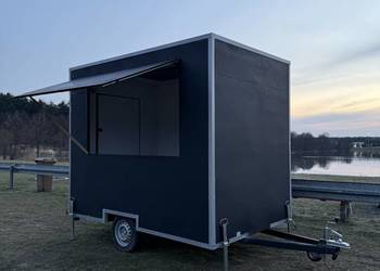Przyczepa gastronomiczna 2x3 m – NOWOCZESNA , LED, gotowy BIZNES