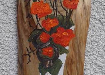 Obraz olejny na desce  - Ikebana
