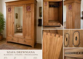 Szafa drewniana intarsjowana
