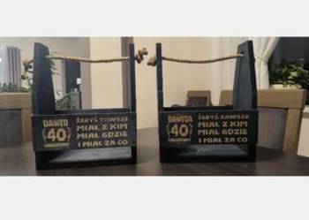 Skrzynka na piwo prezent 40 urodziny Dawid  grawer