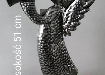 ANIOŁ METALOWY z trąbka