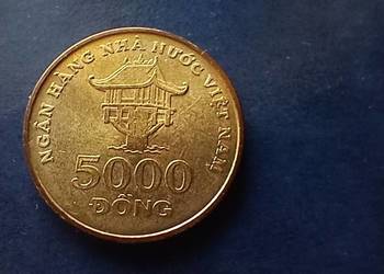 Stare monety 5000 dong 2003 Wietnam