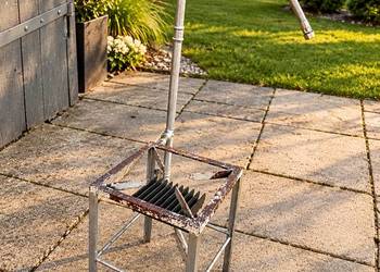 Krzesło gazowe / taboret gazowy z palnikiem 31×31 cm – solidne pod kocioł