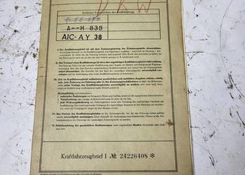 BRIF PAPIERY DKW AUTO UNION AU 1000S  1962R