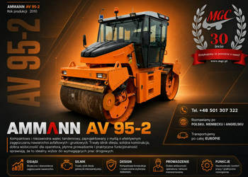 walec Ammann AV95-2 - SERWISOWANY Ammann AV95-2 / WALEC DROGOWY / 1WŁ. / 4…