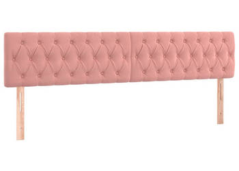 Zagłówek do łóżka z LED różowy 200x7x78/88 cm aksamit WM-3122019