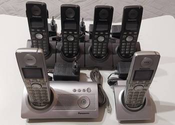Telefon bezprzewodowy Panasonic KX-TG8120PD + 5 dodatkowych słuchawek