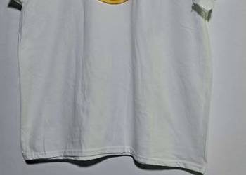 Biała koszulka z nadrukiem emoji uśmiech bawełna XL nowa