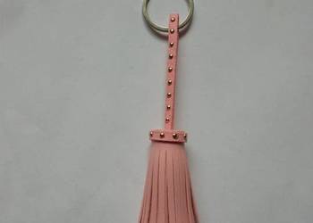 Brelok frędzle 13 cm różowy