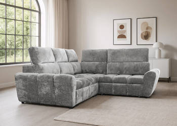 Duży narożnik Aurora II-R-I, wysuwane siedzisko, spanie, regulowane zagłów