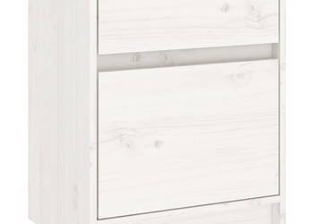 Szafki nocne 2 szt. białe 40x31x50 cm lite drewno sosnowe WM-808126