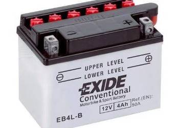 Akumulator motocyklowy EXIDE EB4L-B YB4L-B 12V 4Ah 50A EN P+