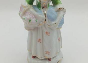 Figurka dama w stylu wiktoriańskim z koszykiem