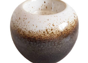 Ceramiczny świecznik kula boho NOWY