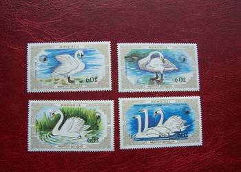 Mongolia 1987 MNH Mi. 1873/75 Fauna Ptaki Łabędzie  a