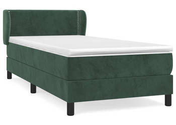 Łóżko kontynentalne z materacem zielone aksamit 80x200 cm WM-3127400