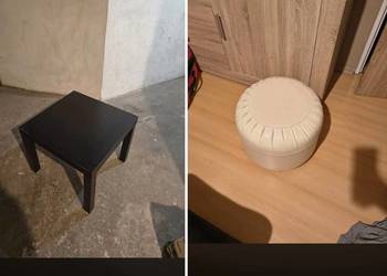 Stolik kawowy i pufa