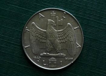 WŁOCHY - 1 lir (1940r) Niemagnetyczna