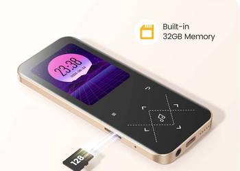 AGPTEK Odtwarzacz MP3 Bluetooth 5.3, 32 GB HiFi Sound Odtwarzacz muzyczny
