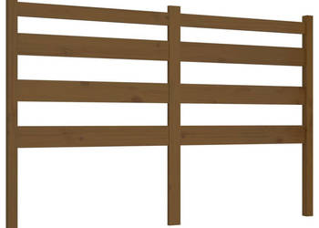Wezgłowie łóżka miodowy brąz 126x4x100 cm lite drewno sosnowe WM-818413