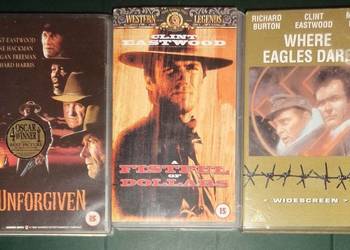 3x western Clint Eastwood VHS 2001 NIESPRAWDZONE - TANIO