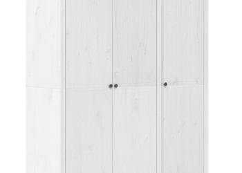Szafa BODO biała 146x535x173 cm lite drewno sosnowe WM-355062