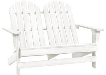 2-osobowe krzesło ogrodowe Adirondack jodłowe białe WM-315899