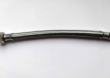 Wężyk hydrauliczny metalowy oplotowy do baterii - 20 cm