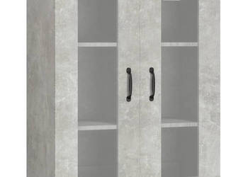 Szafka wisząca szarość betonu 695x34x90 cm WM-812289
