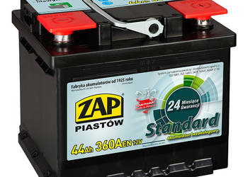 Akumulator ZAP Standard 44Ah 360A PRAWY PLUS