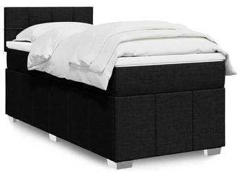 Łóżko z Materacem Kontynentalne Czarne Do Sypialni 100x200 cm WM-3286981