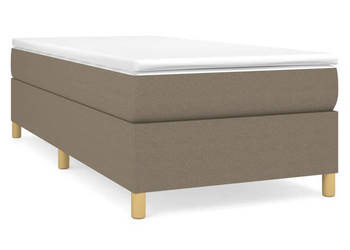 Łóżko kontynentalne z materacem taupe tkanina 90x190 cm WM-3144486