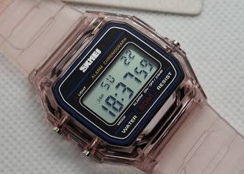 Nowy zegarek przezroczysty marki SKMEI 2056 kolor różowy