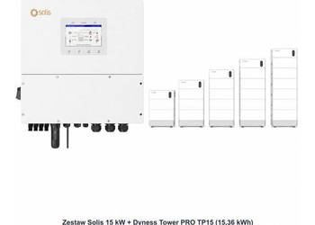 Zestaw Solis 15 kW + Dyness Tower PRO TP15 15,36 kWh