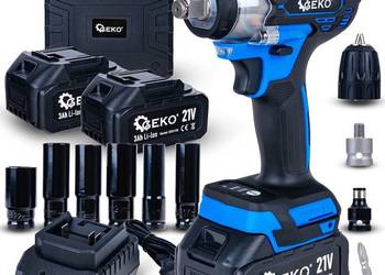 Klucz udarowy akumulatorowy bezszczotkowy 350Nm 2x3.0Ah 21V – zestaw XXL