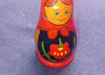 Drewniana lalka Matrioszka, ręcznie malowana. Białoruś - CCCP. Sygnowana.