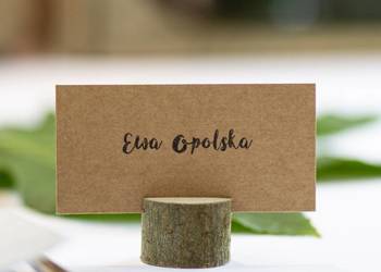 stojaczki do winietek, wesele, rustykalny, ślub, eko, 15 sztuk, drewno