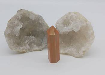 Kolekconerski naturalny czerwony jaspis obelisk stożek stojący 65mm #41