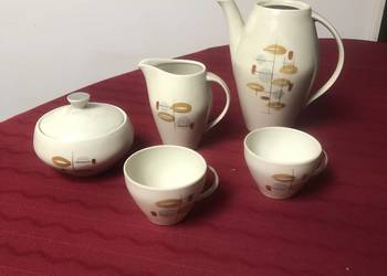 Serwis kawowy "Joanna" pikasiak 1950r Wincenty Potacki PRL vintage