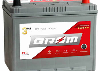 Akumulator GROM EFB START&STOP 70Ah 730A Japan Prawy Plus DT