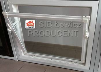 Okna inwentarskie gospodarcze 70x50 cm PCV białe