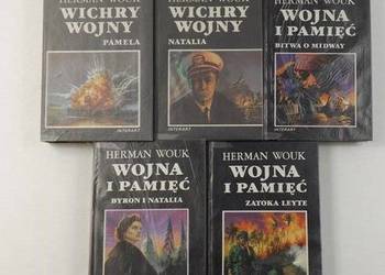 WOJNA I PAMIĘĆ + WICHRY WOJNY - 5 TOMÓW - WOUK HERMAN