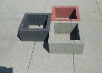 Gazony ogrodowe kwadrat wysokość 20 cm donice betonowe