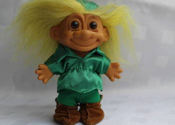 Troll Russ Żółte Piotruś Pan Storybook Elf Figurka Zabawka