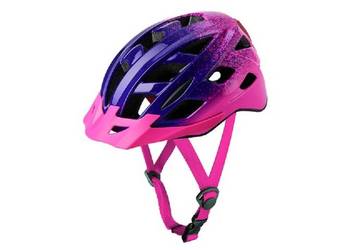 KASK ROWEROWY JUNIOR Z LAMPKĄ LED RÓŻOWY