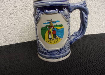 Stary Holenderski kufel porcelanowy bardzo lekki
