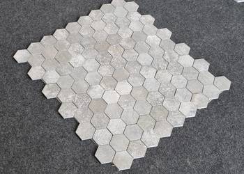 MOZAIKA MARMUROWA BLACK LAVA HEXAGON MATOWA