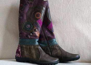 Unikatowe Kozaki Damskie Think! skóra naturalna roz 38